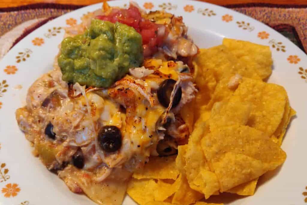 Turkey Tortilla Casserole Served